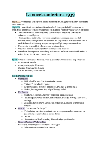 Novela Anterior al 39