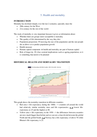 5. Health and mortality