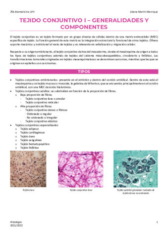 4 Tejido conjuntivo I