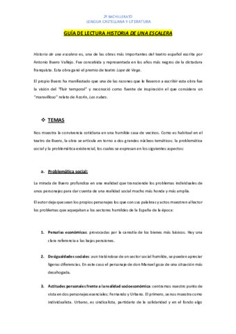 Resumen HISTORIA DE UNA ESCALERA