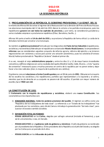 TEMA 8- Segunda República