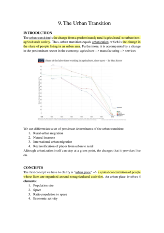 9. The urban transition