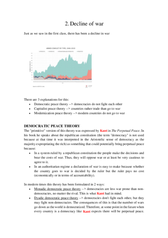 3. The decline of war