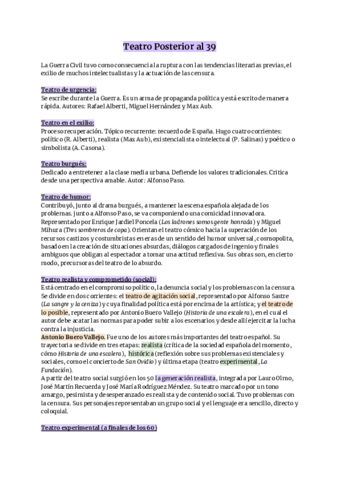 Teatro Posterior al 39