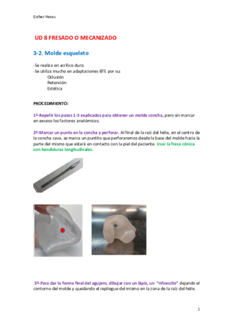 FRESADO O MECANIZADO MOLDE ESQUELETO