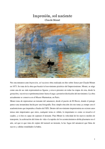 9. Impresión. Sol naciente.