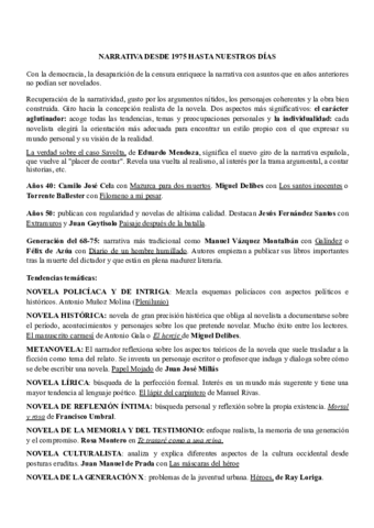 NARRATIVA 1975-NUESTROS DÍAAS