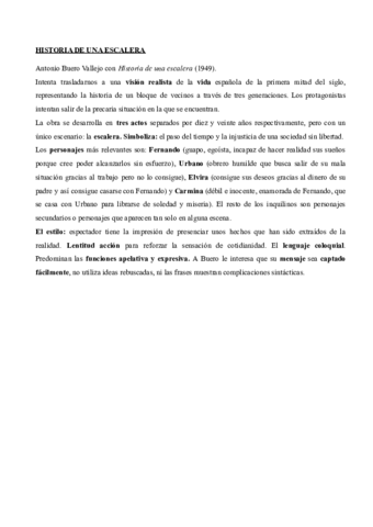 HISTORIA DE UNA ESCALERA 