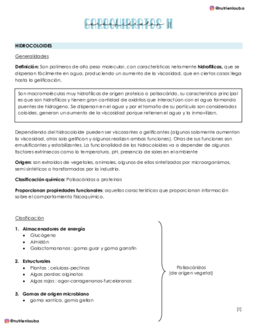 Clase 8. Hidrocoloides y almidon