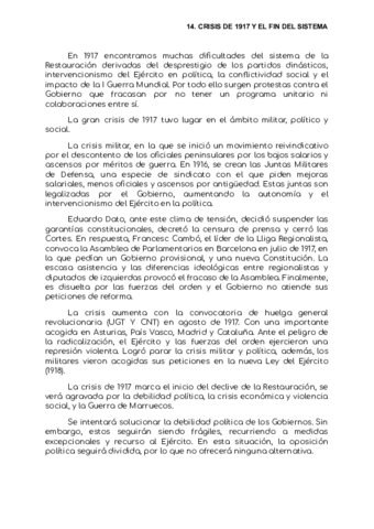 CRISIS DE 1917 FIN DEL SISTEMA