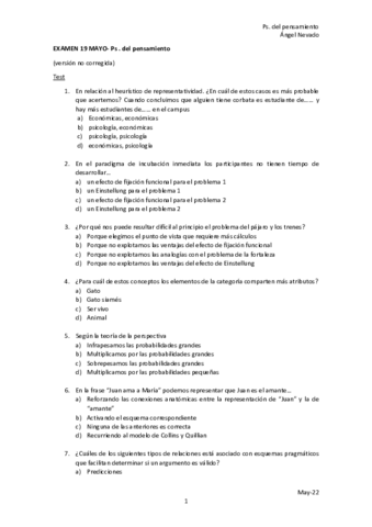 EXAMEN 19MAY-22. Ps PENSAMIENTO