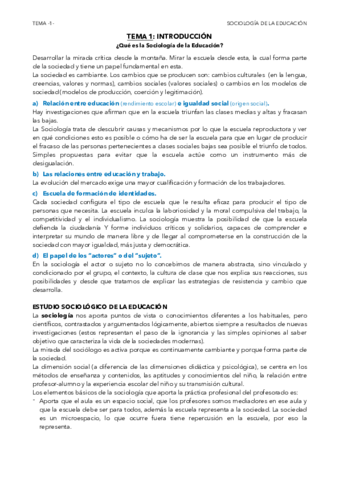 Qué es Sociología de la Educación