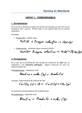 Unitat 1. Termodinàmica
