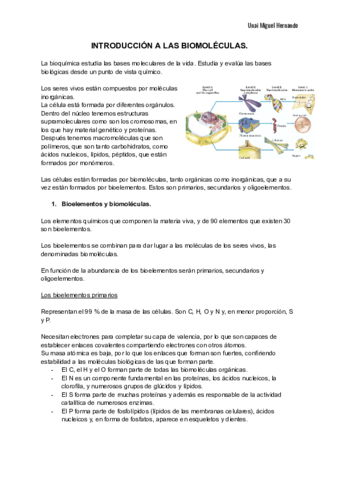 0. Introducción a las biomoléculas.