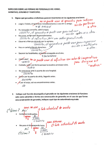 Soluciones ej. Formas no Personales