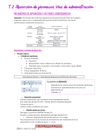t.2 farmacocinética