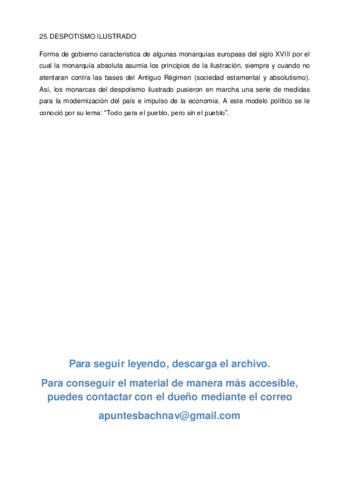 25. Despotismo ilustrado