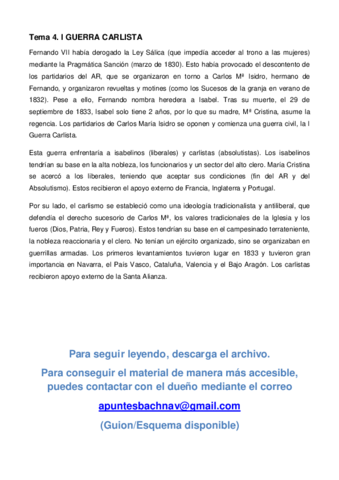 A4. Primera Guerra Carlista