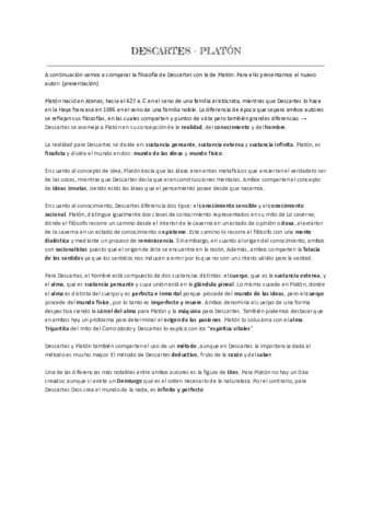 COMPARACIÓN NIETZSCHE-PLATÓN-DESCARTES