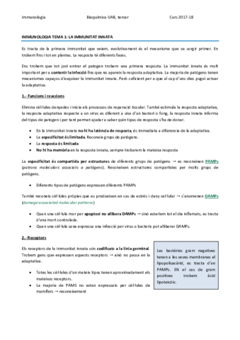 IMMUNOLOGIA TEMA 1 - IMMUNITAT INNATA.pdf