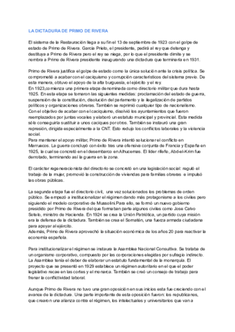 Primo de rivera - resumen.pdf