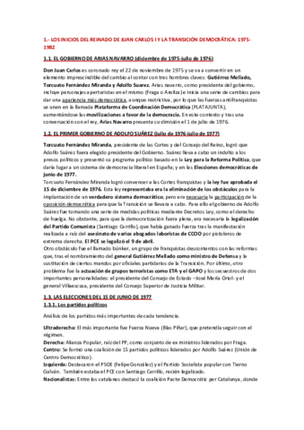 HISTORIA. La Transición (s.XX)