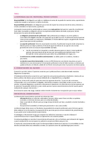 Gestión de muestras