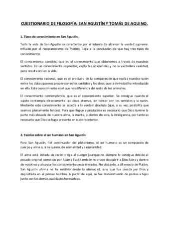 SAN AGUSTÍN Y TOMÁS DE AQUINO