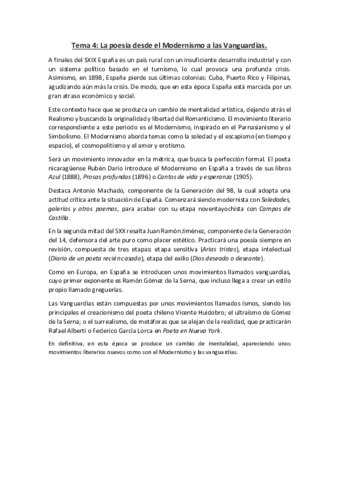 Tema4.MODERNISMO Y VANGUARDIAS