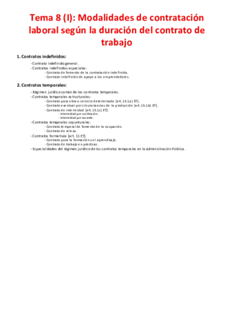 Tema 8 (I) - Modalidades de contratación laboral según la duración del contrato de trabajo.pdf