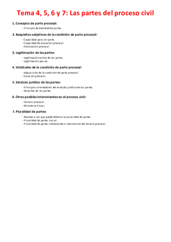 Tema 4- 5, 6 y 7 - Las partes del proceso civil.pdf