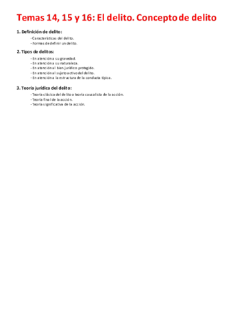 Tema 14- 15 y 16 - El delito. Concepto de delito.pdf