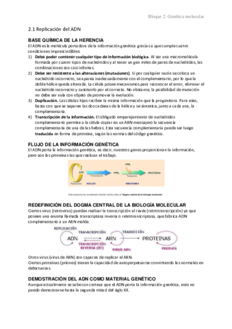 2.1 Replicación del ADN