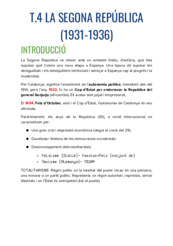 LA SEGONA REPÚBLICA