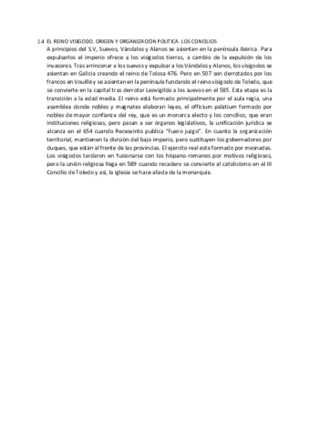 1.4 El reino visigodo