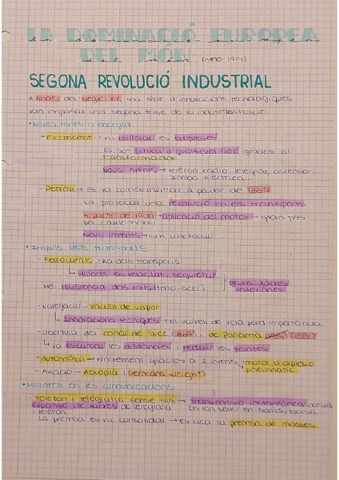 2a revolució industrial i imperialisme