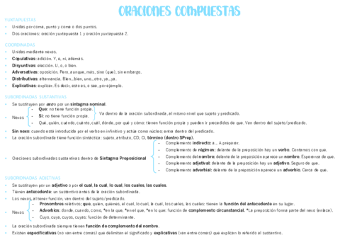 Oraciones compuestas