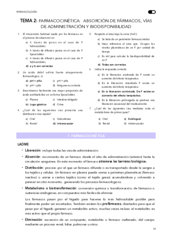 Tema 2-Absorción y vías administración