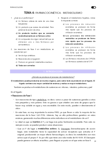 TEMA  4 - Metabolismo