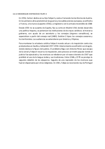 3.4 La monarquía Hispánica Felipe II
