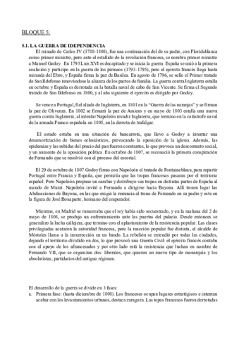 5.1 La guerra de Independencia