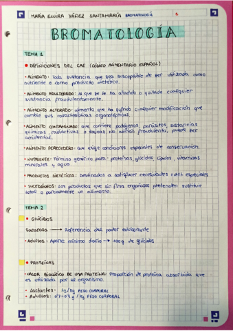 Bromatología quatrimestre completo