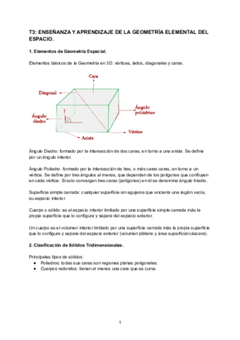 T3 Ensenanza Y Aprendizaje De La Geometria Elemental Del Espacio Pdf