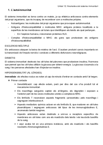 Anomalies del sistema immunitari