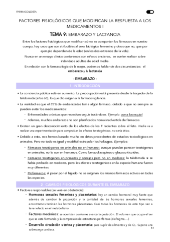 TEMA 9 - Embarazo y lactancia