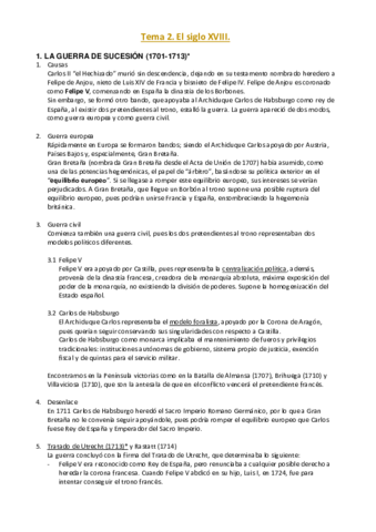 Tema 1 (B4). El siglo XVIII.