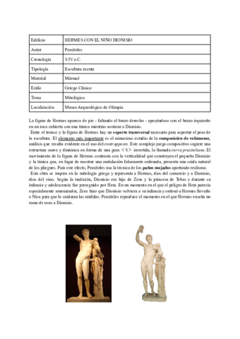 Hermes con el niño Dionisio