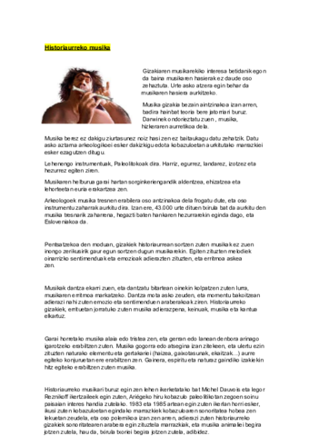 Prehistoria eta antzinaroa musikan