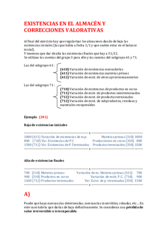 EXISTENCIAS EN EL ALMACÉN Y CORRECCIONES VALORATIVAS- contabilidad.pdf