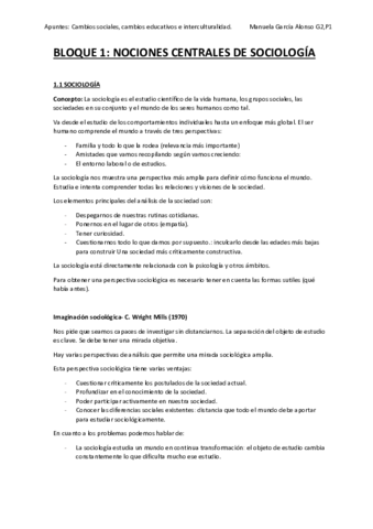 APUNTES BLOQUE 1-Cambios. Manuela García